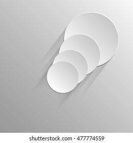abstract Paper circle banner with drop shadows