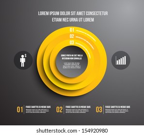 Abstract paper circles panel / banners for business design, infographics, reports, progress, number options, step presentation, websites or workflow layout. Clean and modern style