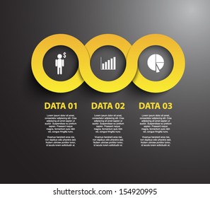 Abstract paper circles panel / banners for business design, infographics, reports, progress, number options, step presentation, websites or workflow layout. Clean and modern style
