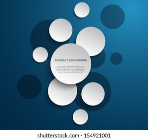 Abstract paper circles panel / banners for background, business design, infographics, reports, progress, number options, step presentation, websites or workflow layout. Clean and modern style