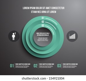Abstract paper circles panel / banners for business design, infographics, reports, progress, number options, step presentation, websites or workflow layout. Clean and modern style
