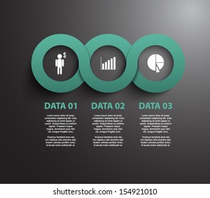 Abstract paper circles panel / banners for business design, infographics, reports, progress, number options, step presentation, websites or workflow layout. Clean and modern style