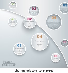 Abstract  paper circles/Vector infographic template design