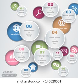 Abstract paper circles/Vector infographic template design