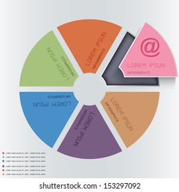 Abstract paper circles/Vector infographic template design 