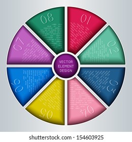 Abstract paper circles/Vector infographic template design 