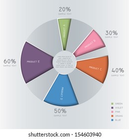 Abstract paper circles/Vector infographic template design 