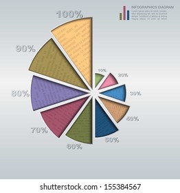 Abstract paper circles/Vector infographic template design 
