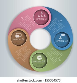 Abstract paper circles/Vector infographic template design 
