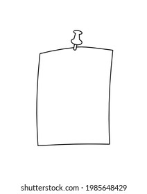 Papel abstracto con clip de papel como dibujo de línea sobre blanco como fondo. Vector