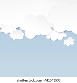 Abstract paper cloud background