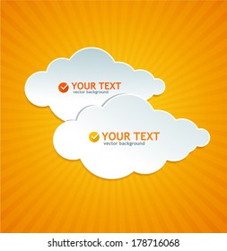 Abstract paper cloud like speech bubble