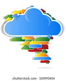 abstract paper clouds