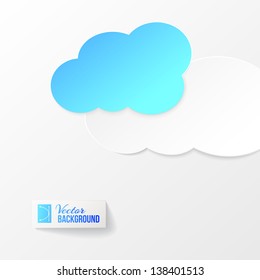 Abstract paper clouds background