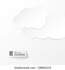 Abstract paper clouds background