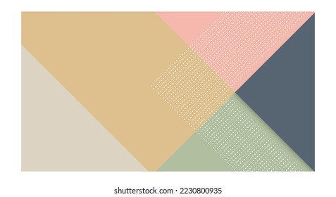 Abstract Paper Colorful Background with Memphis Papercut Style and Pastel Color for Wallpaper