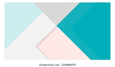 Abstract Paper Colorful Background with Memphis Papercut Style and Pastel Color for Wallpaper
