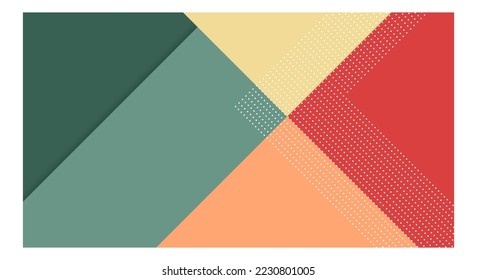 Abstract Paper Colorful Background with Memphis Papercut Style and Pastel Color for Wallpaper
