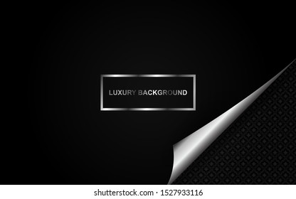 Abstract paper curled realistic background. Luxury and elegant frame vector design template for use text message, frame cover, banner advertising, business corporate