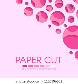 Abstract Paper Cut 3D Wave Background. Colorful Design. Vector illustration