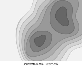 Abstract paper cut art background design. gradient texture vector banner