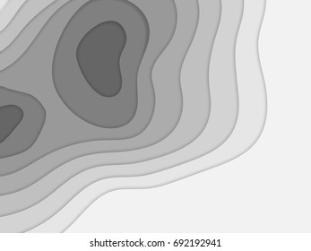 Abstract paper cut art background design. gradient texture vector banner