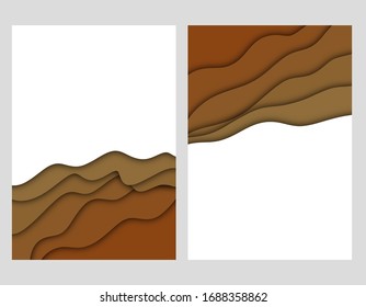 Fondo de corte de papel abstracto para portada de libros, volante, publicidad de negocios, ilustración vectorial.