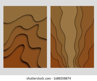 Fondo de corte de papel abstracto para portada de libros, volante, publicidad de negocios, ilustración vectorial.