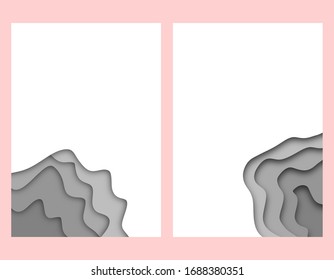  Fondo de corte de papel abstracto para portada de libros, volante, publicidad de negocios, ilustración vectorial.