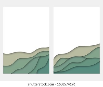 Fondo de corte de papel abstracto para portada de libros, volante, publicidad de negocios, ilustración vectorial.