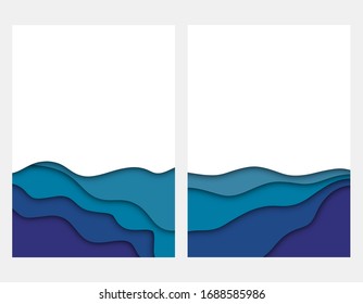 Fondo de corte de papel abstracto para portada de libros, volante, publicidad de negocios, ilustración vectorial.