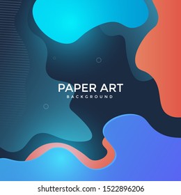 Abstract paper cut background. Colored layered vector 3d illustration. Vector design layout for  posters and background.