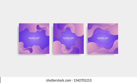 Abstract paper cut background. Colored layered vector 3d illustration. Vector design layout for  posters and background.