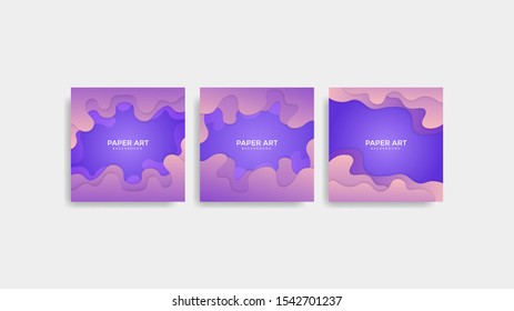 Abstract paper cut background. Colored layered vector 3d illustration. Vector design layout for  posters and background.