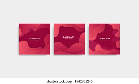 Abstract paper cut background. Colored layered vector 3d illustration. Vector design layout for  posters and background.
