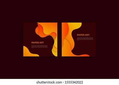 Abstract paper cut background. Colored layered vector 3d illustration. Vector design layout for  posters and background.