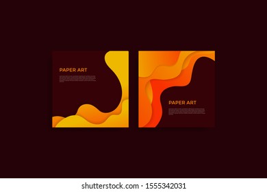Abstract paper cut background. Colored layered vector 3d illustration. Vector design layout for  posters and background.