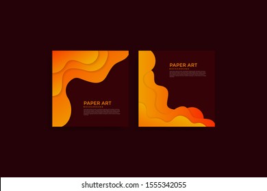 Abstract paper cut background. Colored layered vector 3d illustration. Vector design layout for  posters and background.