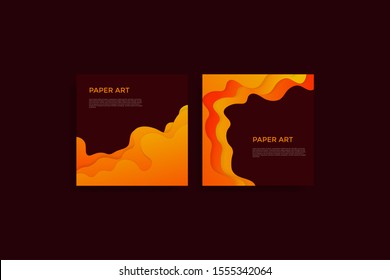 Abstract paper cut background. Colored layered vector 3d illustration. Vector design layout for  posters and background.