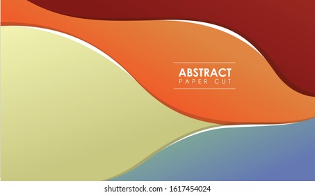 Abstract Paper cut background with colorful