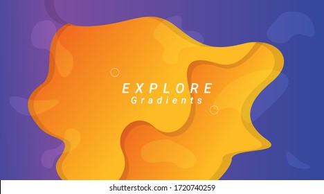 Abstract Paper Cut Background with Colorful Gradient. Purple Violet and Orange Abstract Paper Cut Background.
