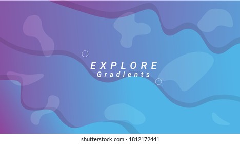 Abstract Paper Cut Background with Colorful Gradient. Blue and Purple Violet Abstract Paper Cut Background.