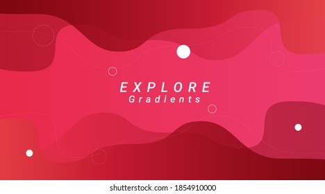 Abstract Paper Cut Background with Colorful Gradient. Red Abstract Paper Cut Background.