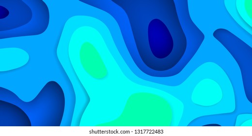 Abstract paper cut background. Design for presentations, posters, flyers, prints and covers. Vector illustration.