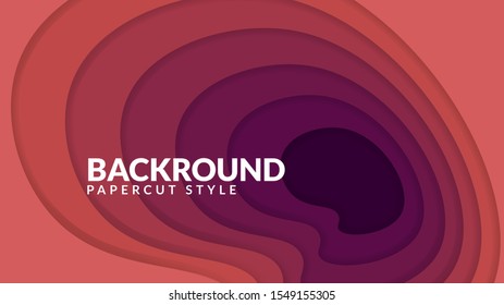 Abstract paper cut background. Gradient color 3D paper art style  design layout for business presentations  flyers  posters  prints  decoration  cards  brochure cover.