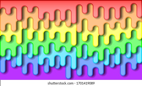 Abstract Paper Cut Background Gradient Drop Melt Vector Rainbow