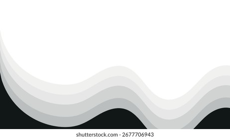 "Abstract Paper Cut Background in Gray, White, and Black Colors, Vector Carving Art Style Template for Covers, Flyers, Posters, and Creative Design Projects"