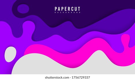 Abstract paper cut background illustration vector