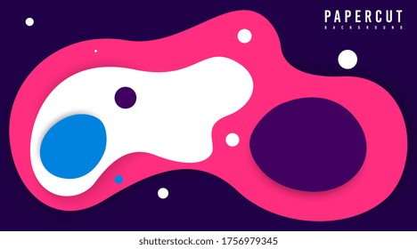 Abstracto vector de ilustración de fondo de corte de papel