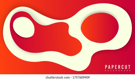 Abstract paper cut background illustration vector